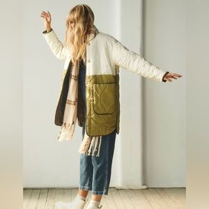 Anthropologie - Find Me Now Quilted Colourblocked Coat